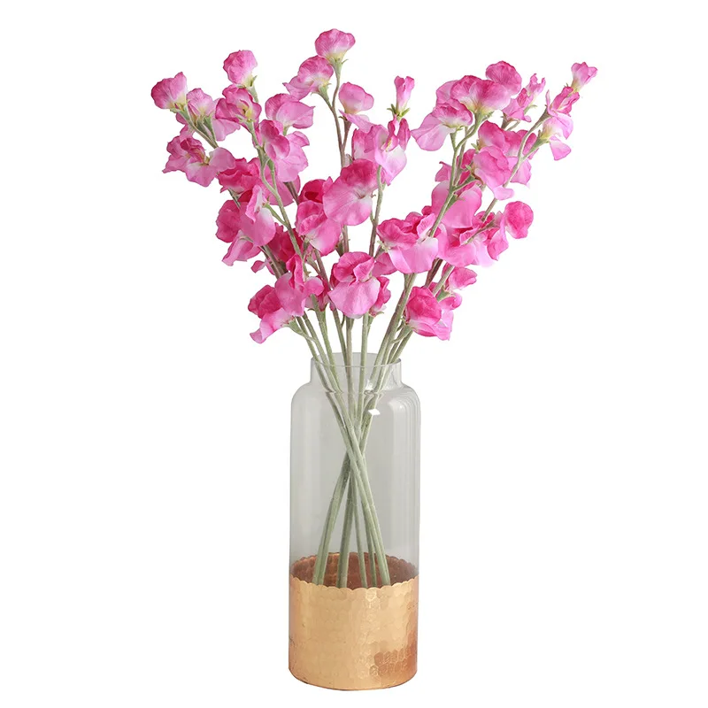 C149 2024 Nordic Style Pea Flower Artificial Flowers Living Room Coffee Table Wedding Decoration Artificial Flower Cieling Decor