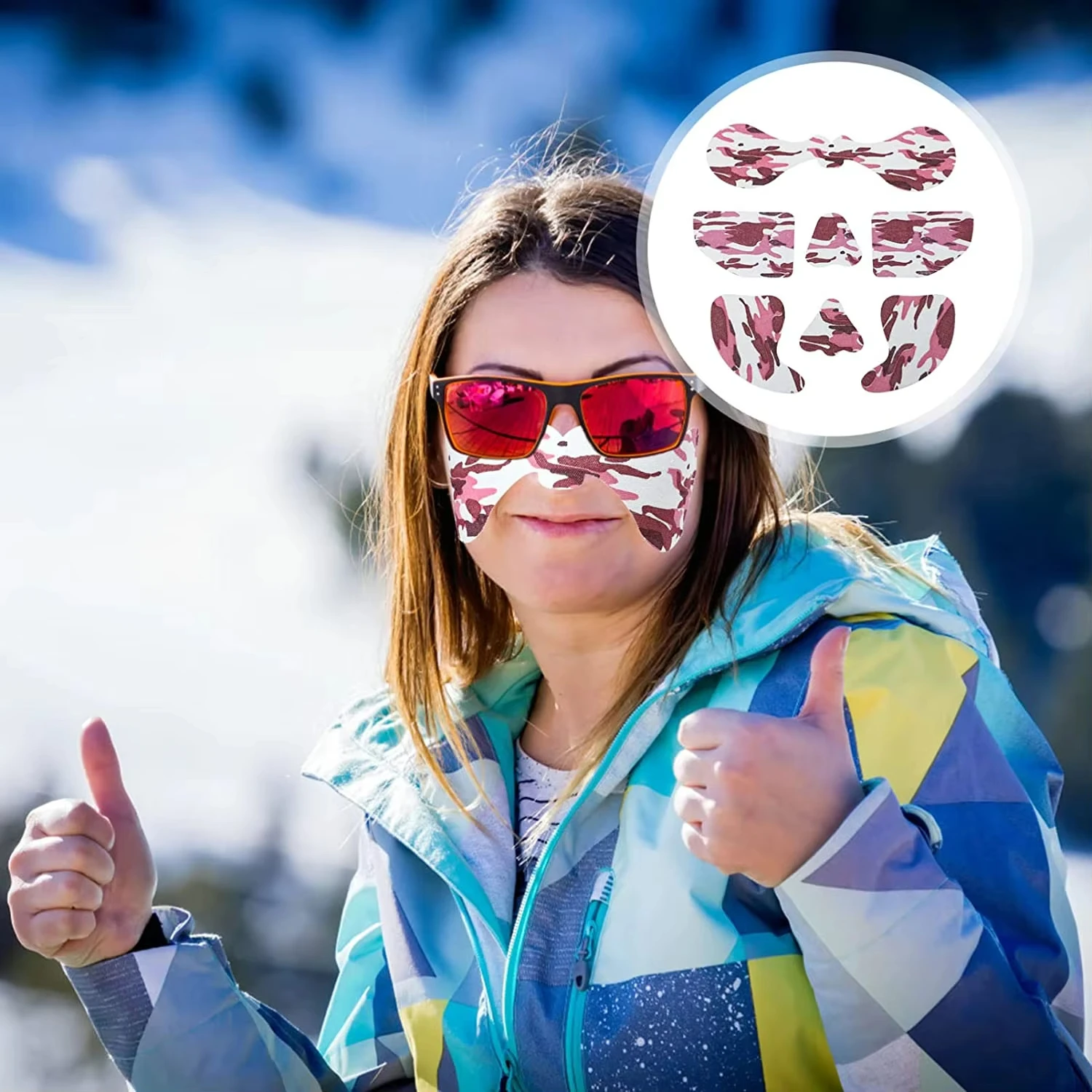 Top Sales Daily UV Cut Golf Patch Eco-Friendly Face Tape Customized Christmas Stickers