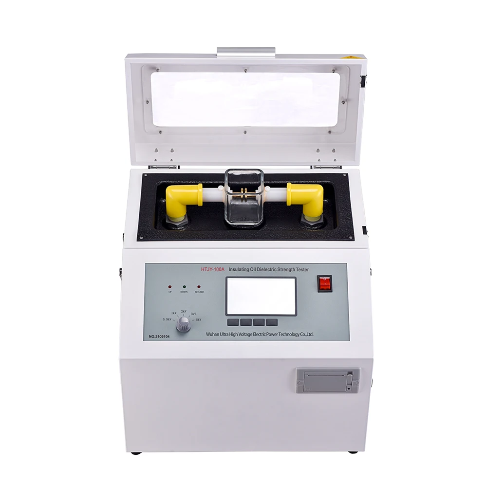 HTJY-80A 80kV 100kV Transformer Oil Breakdown Voltage BDV Meter Insulating Oil Dielectric Strength Test Device