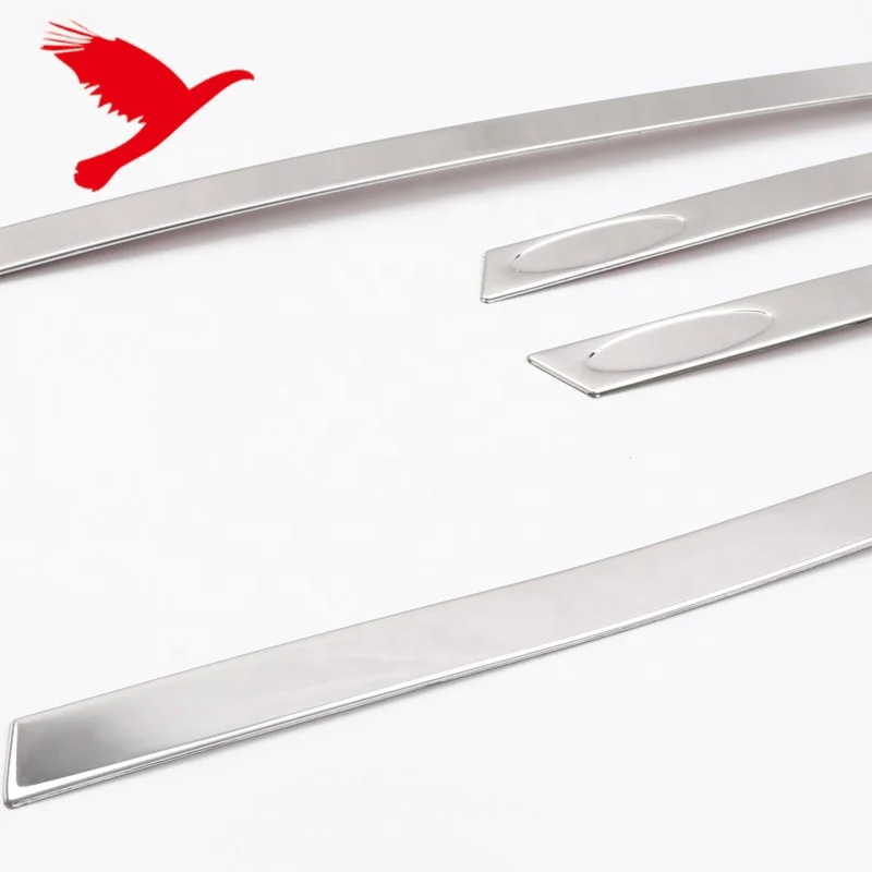 Car Accessories Exterior Side Panel Door Body Molding Trim Stainless Steel Chrome 4PCS For VW Polo MK6 2019-2020