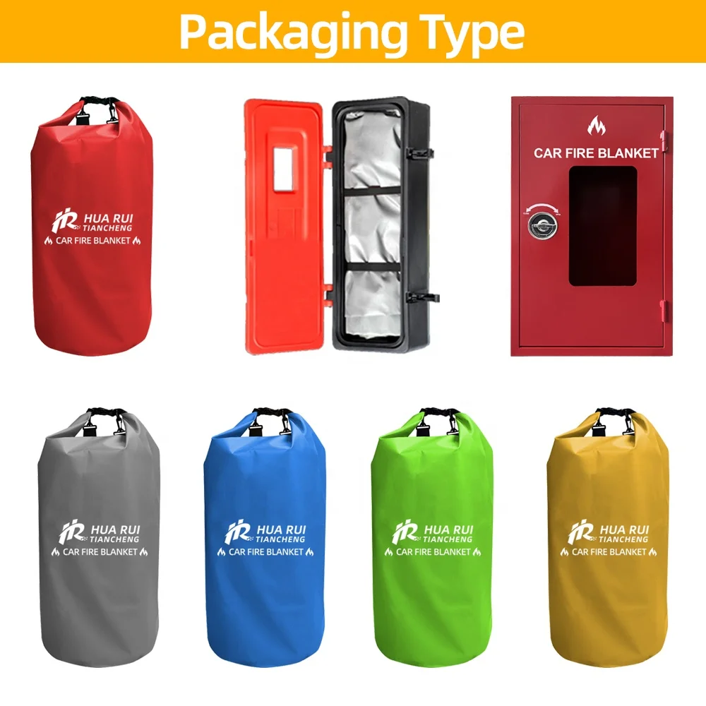 6x9m, 6x8m,4x6m, 4x4m Vehicle fire suppression blanket high temperature 1100C Extreme Large Car Fire Blanket For Vehicles