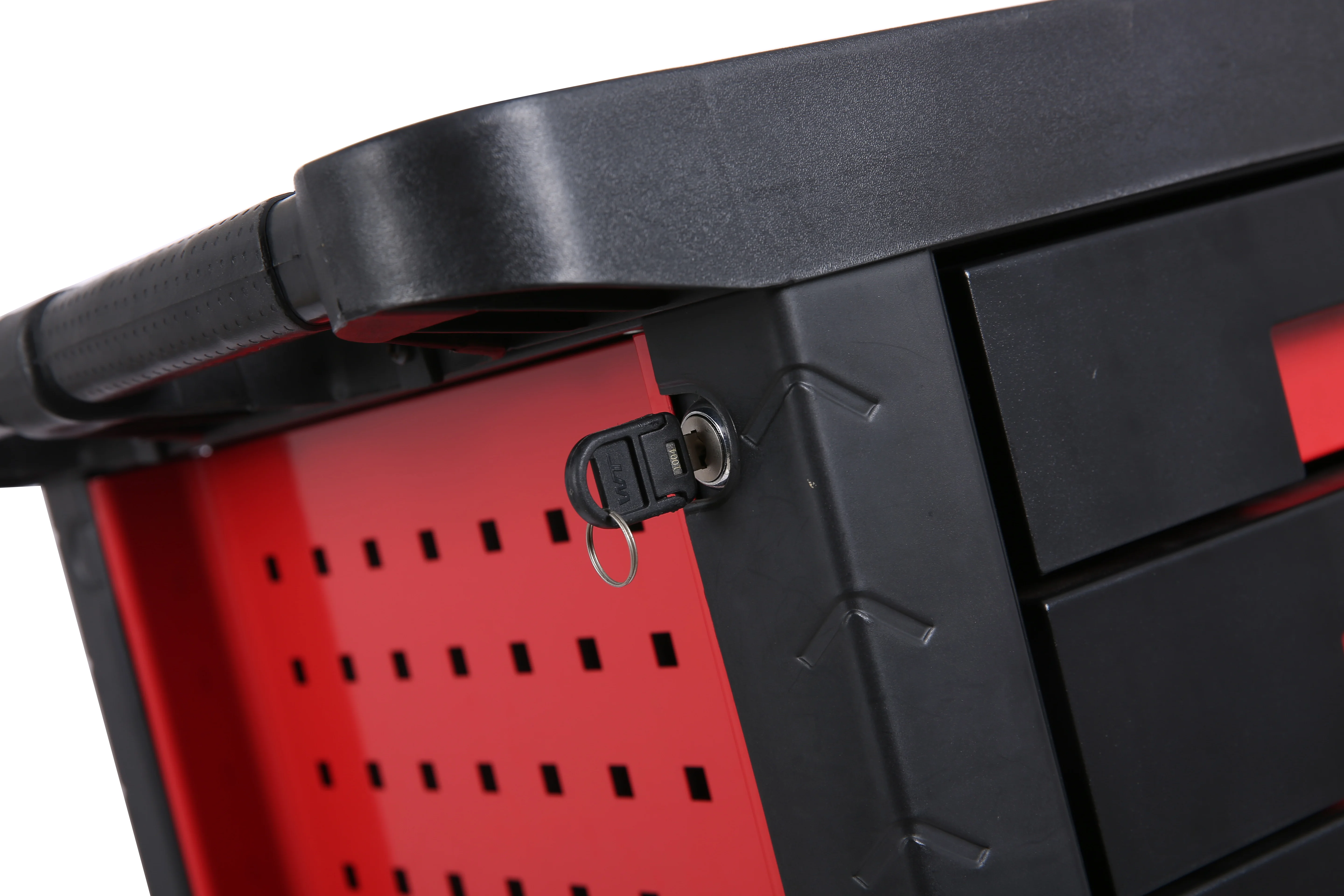 Desk drawer rolling tool cabinet with black front