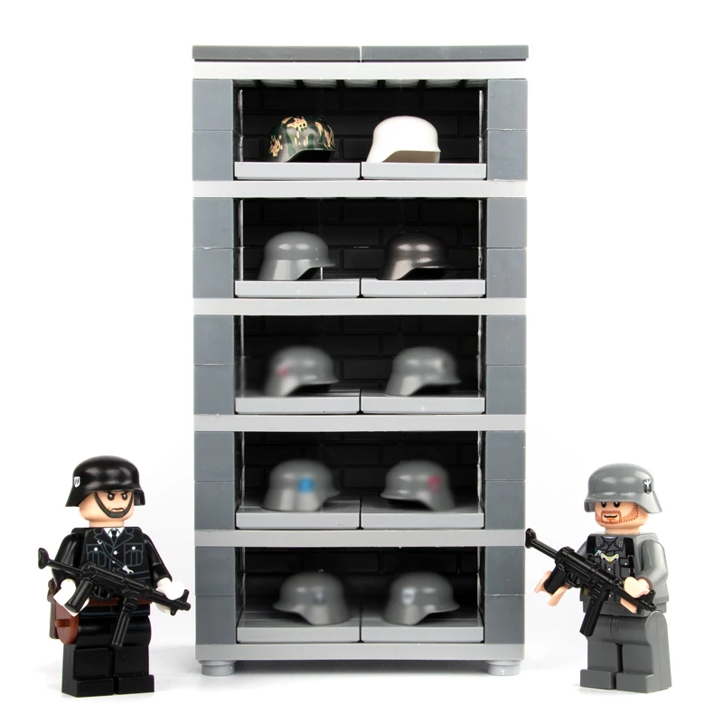 MOC ww2 military Germany soldiers mini figures accessories helmet army building block compatible with legoinglys