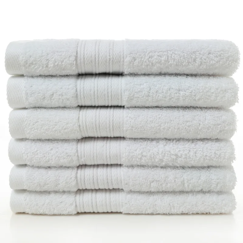 Custom wholesale hotel home  high quality cotton solider color towel set