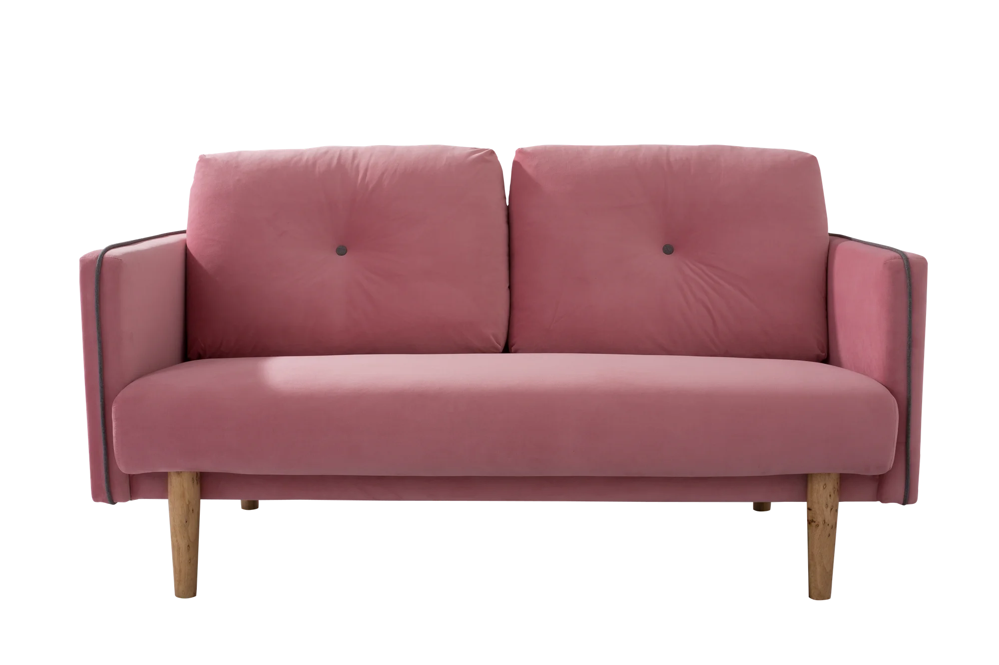 Nisco Sleek Modern Silhouette Collection Velvet 2 Seats Sofa and Armchair Couch Living Room Sofa