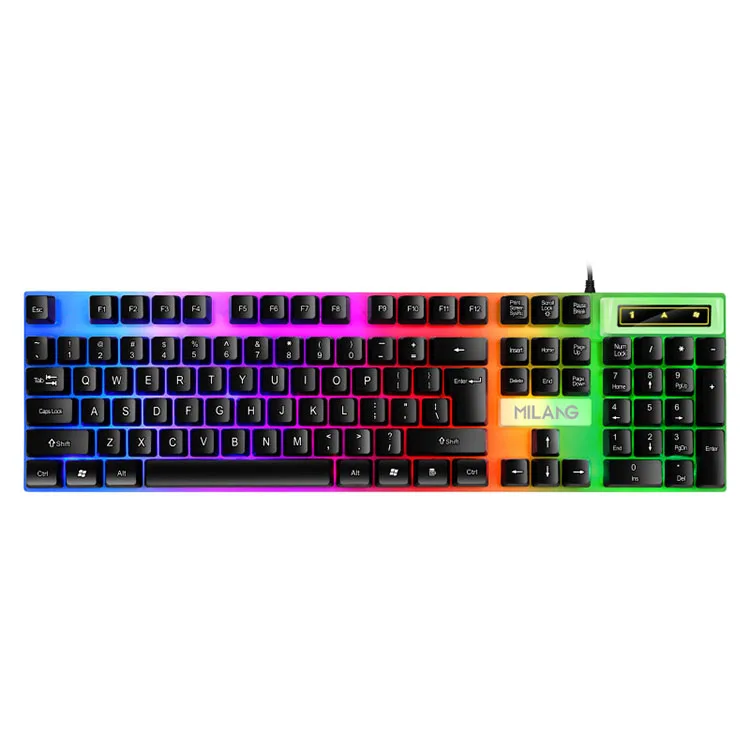 Mi Wolf K6 wired usb gaming manipulator feel colorful luminous laptop keyboard