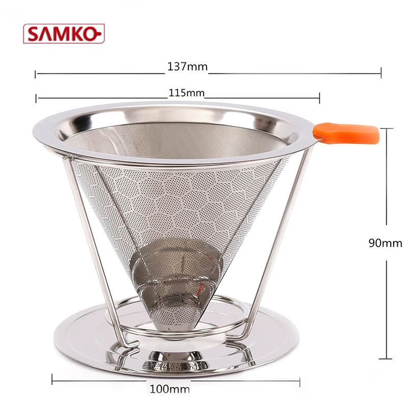 vietnam reusable coffee filter metal dripper coffee filter