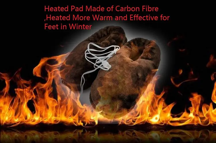 Heated Slipper Heating Insole USB Carbon Fibre Shoe Pad heated slippers usb for Foot Warmer Cold Relief