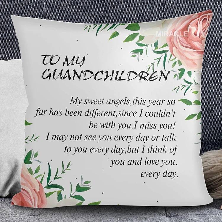 Miracle Digital Print Custom Throw Pillow White Printed Decorative Cushion Cover Customized Pillowcase
