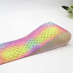 3 inch 75mm Custom Fish scales DIY Accessories Mermaid Gift Wrapping Printing Gift Ribbon for Hair Accessories