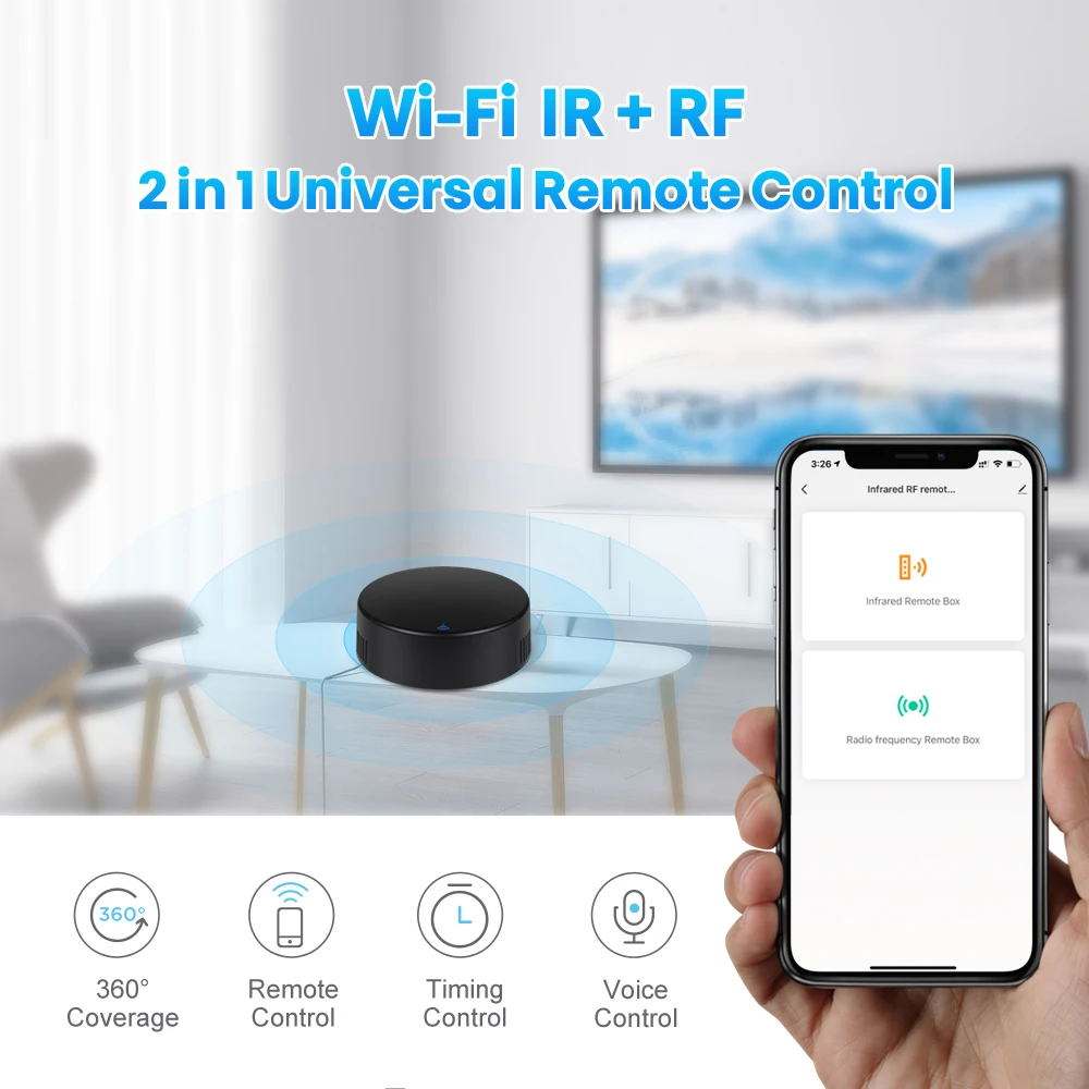 Wholesale TV/air conditioner/STB/electric curtain Remote control Tuya WIFI IR RF 2 in 1 universal controller