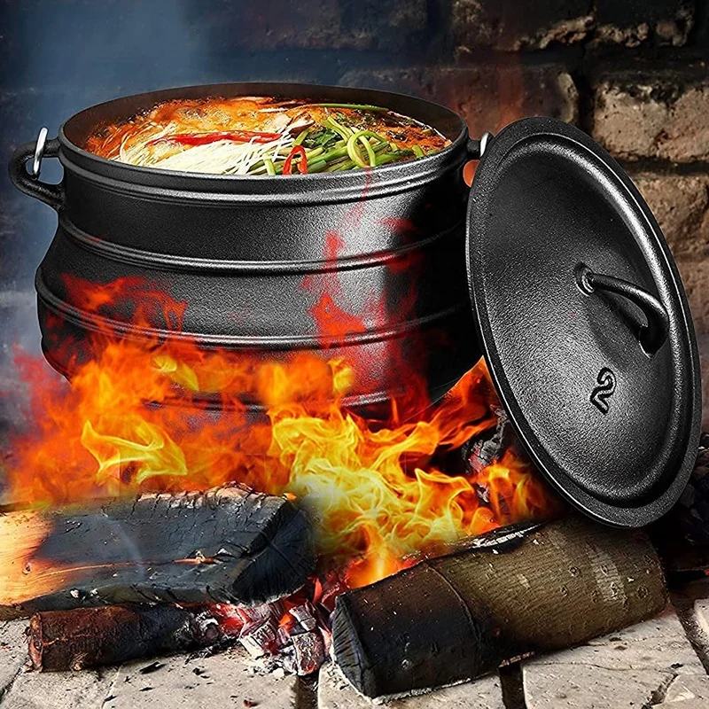 Vegetable Oil High Quality Cast Iron Pre-Seasoned Potjie African Pot 3 Legs