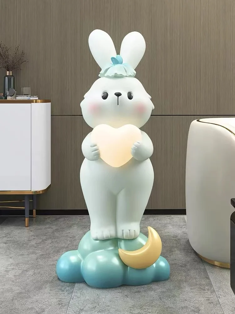 Love Rabbit pink hotel house living room ornament family indoor child room decoration