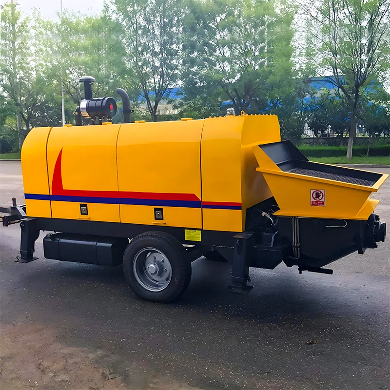 Trailer Mounted Pumps Hb47V Concrete Pump Truck Hydraulic Schwing Diesel Concrete Pump Deutz Dn175 Concrete Pump Clamp