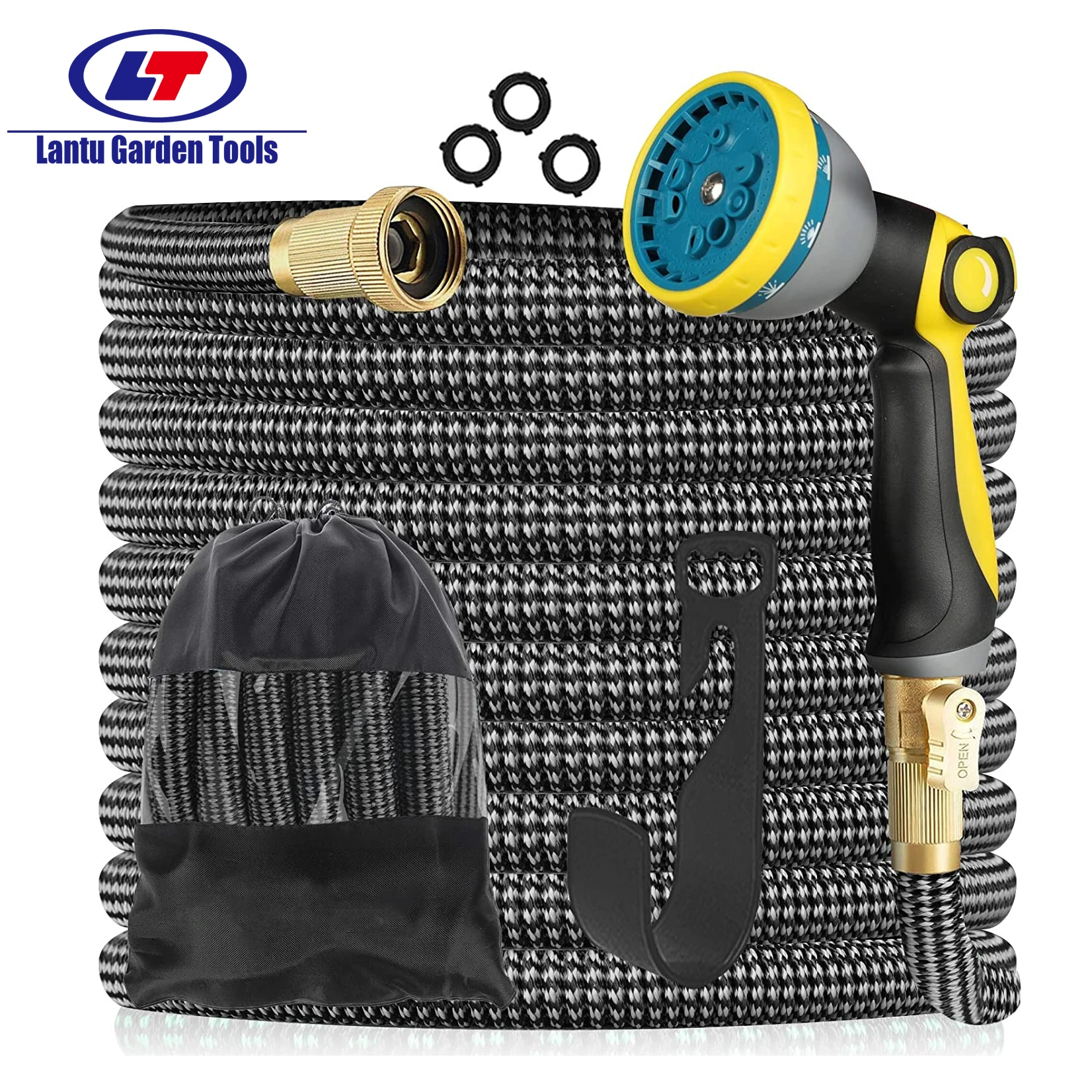 2022 Update Amazon Hot Seller Retractable Garden Hose  with 10 Pattern Rotating  Spray Nozzle ,Other Watering & Irrigation