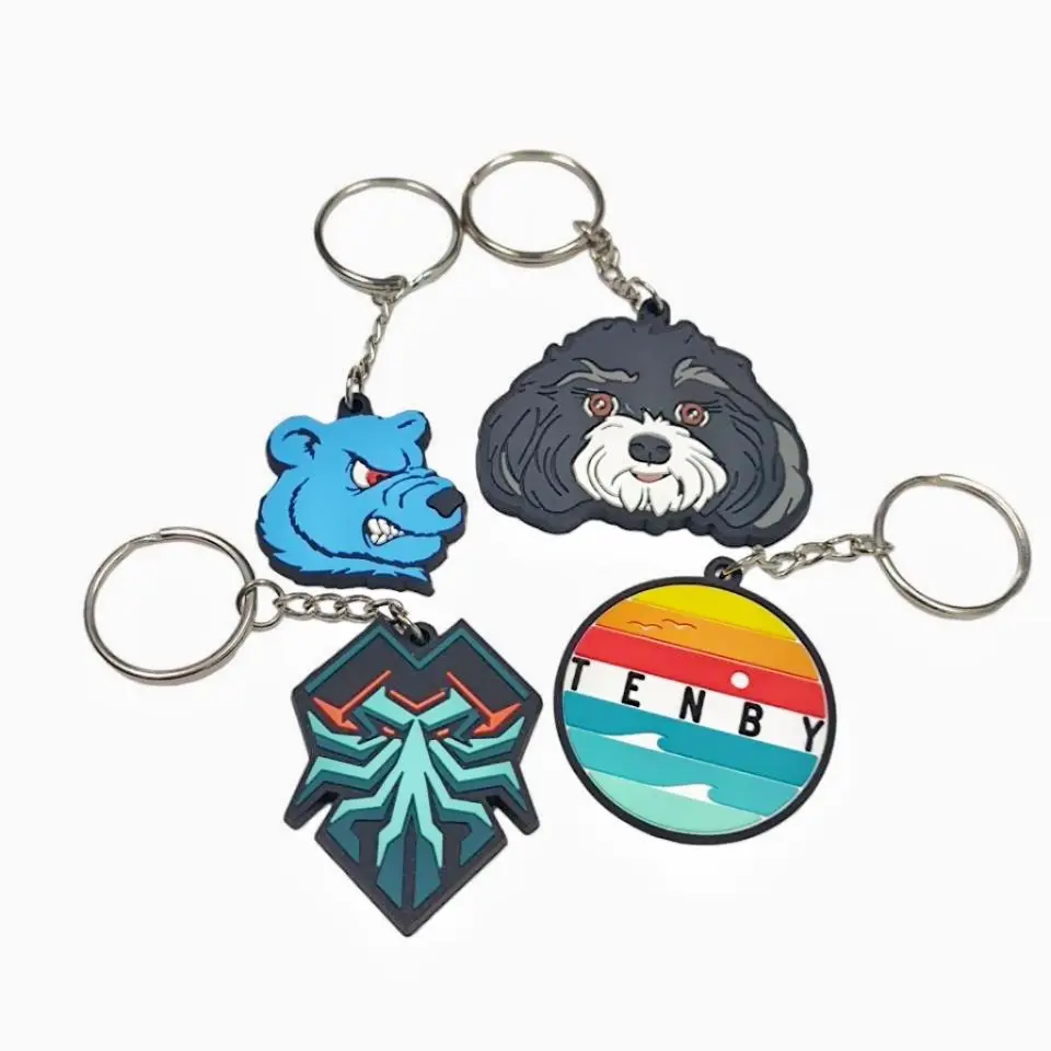 Custom Soft Pvc Animal anime Digimon Adventure rubber keychain cartoon character rubber customised pvc Fairy Tail keychain