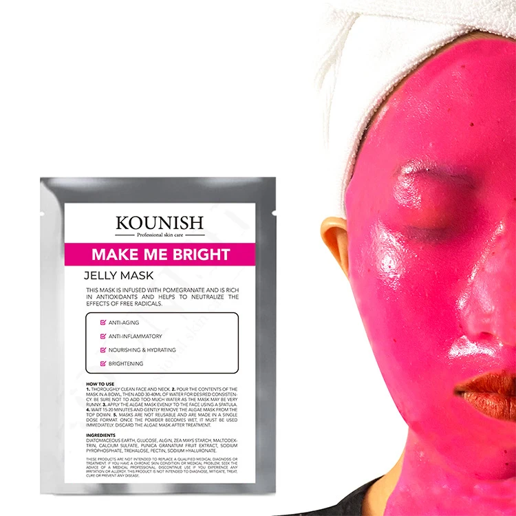 Wholesale Seaweed Powder Facial Mask Lightening Exfoliator Alginat Gold Mask Powder