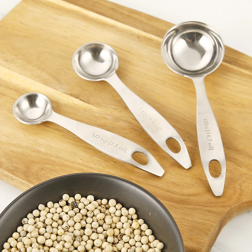 4 Pcs Stainless steel measuring spoon sets professional baking tools to help you become a baking master