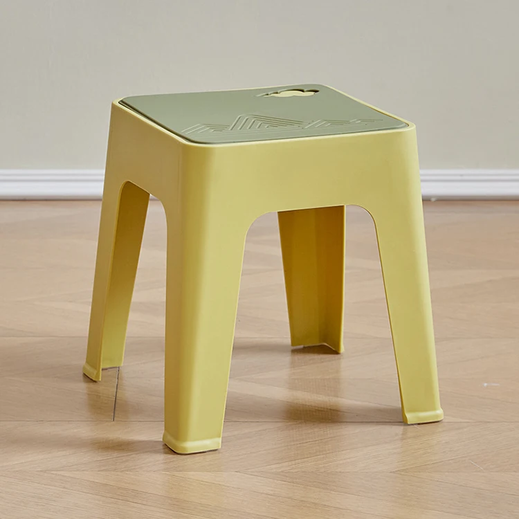 Portable Cheap Indoor Living Room Square Plastic Stool Modern Industrial Plastic Step Stool