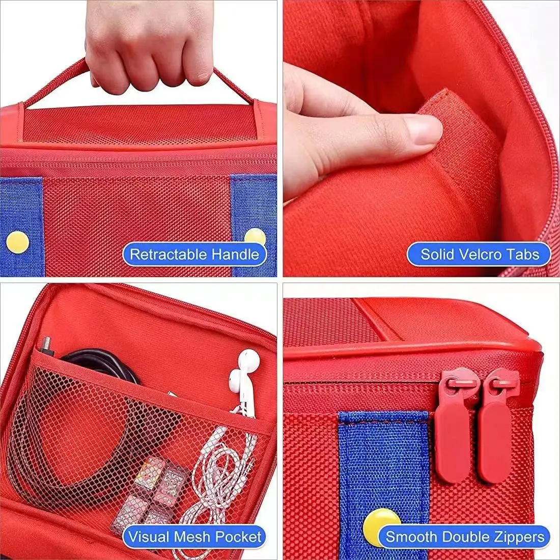 Waterproof Large capacity game console bag game accessories storage bag Mario switch NS protection bag