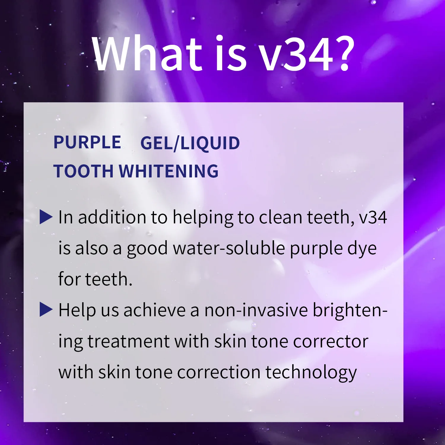 v34 Purple toothpaste to remove smoke stains teeth whitening toothpaste