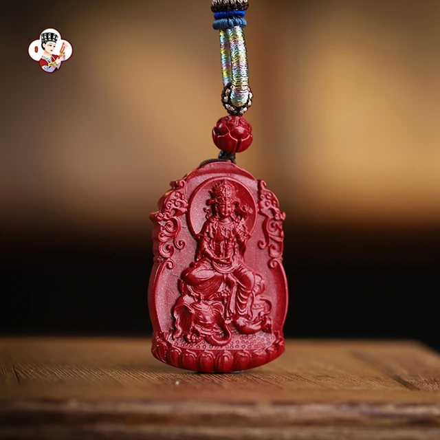 Fashion Jewelry Sets Chinese Style Amulet Guardian Deity Bodhisattva Buddha Pendant For Purple Gem Necklace Couple