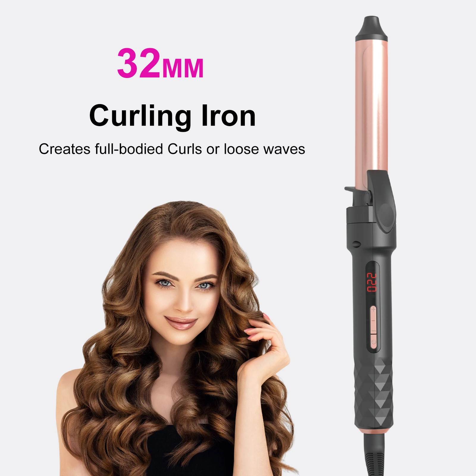Interchangeable Styler 4 In 1 Hair Iron Curls Anti-Scalding Hair Curling Iron Professional Hair Styling Set