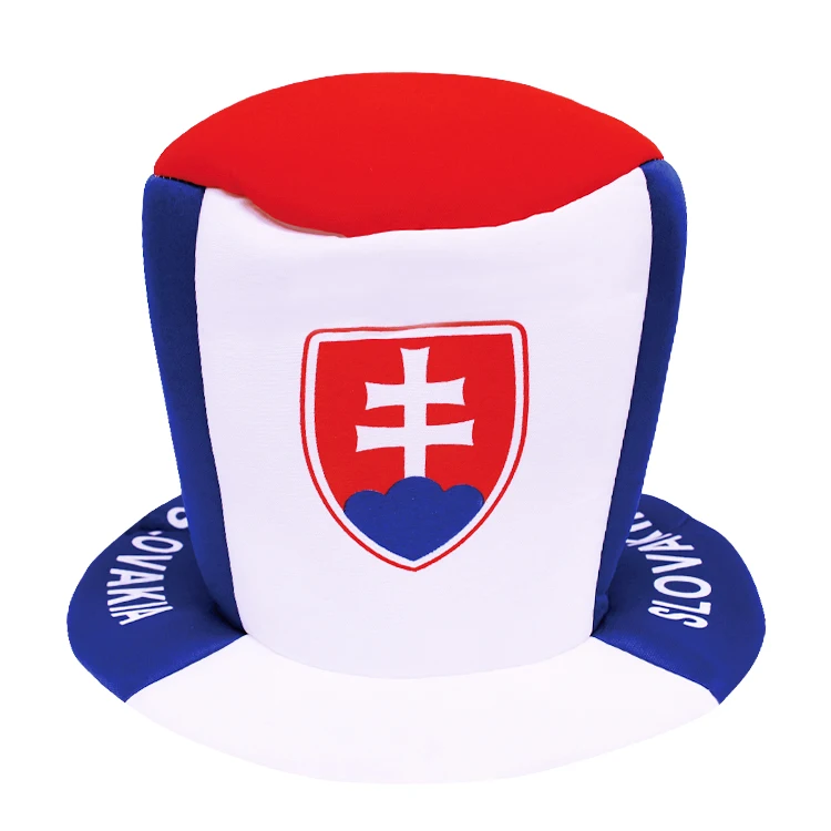 Hot selling customized Logo Football Fans Beer Hat Polyester Party Hat Velvet Crazy Top Hat