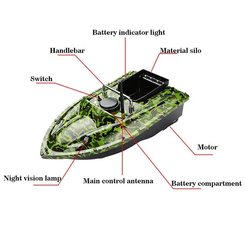 Hot Sale Flytec Gps Jabo Remote Control Fishing Bait Boat V030 With Fish Finder