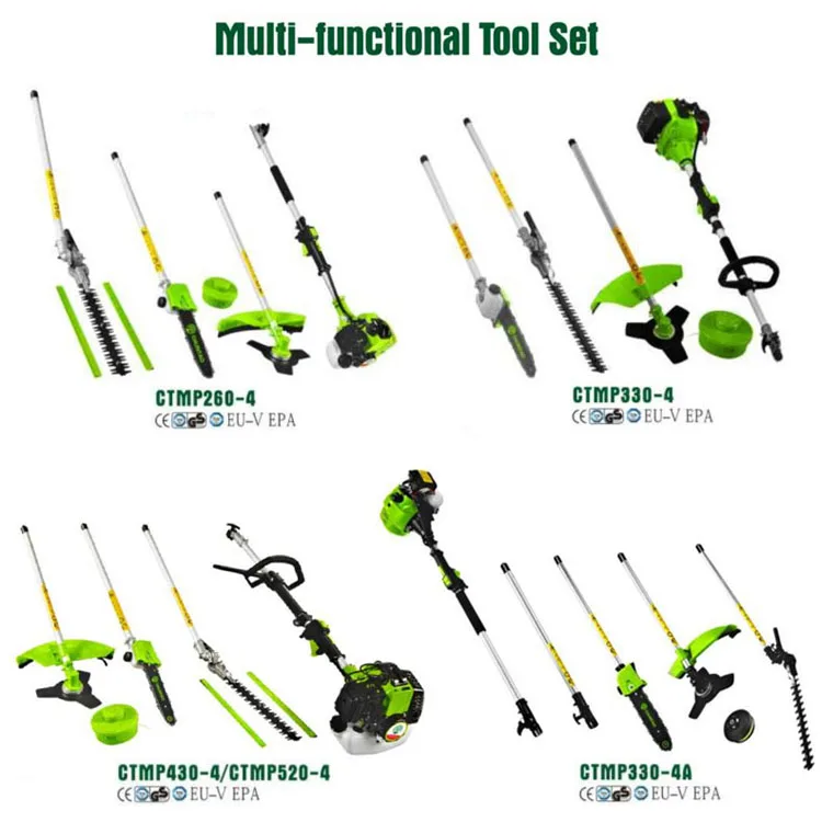Yongkang Manufacturer Supplier Multi 4in1 Garden Tools Set Hedge Trimmers Pole Saw Trimmer Grass Brush Cutter