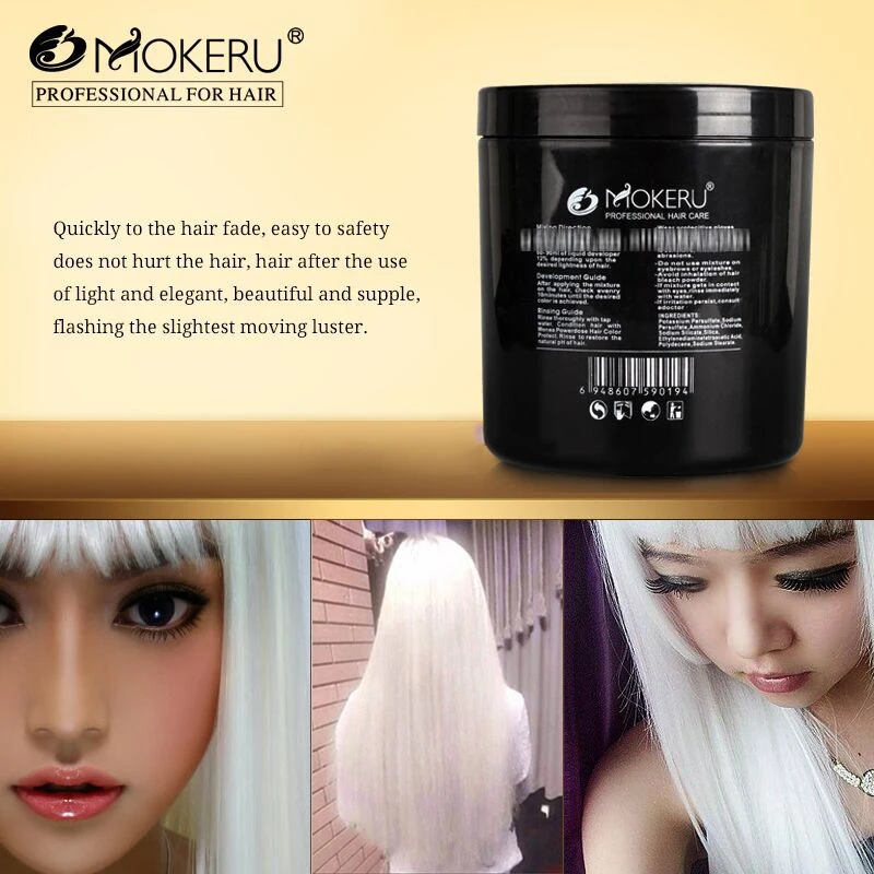 Wholesale Mokeru 500g Bleach Powder Ammonia Free Easy Fast Hair Bleaching Powder For Woman