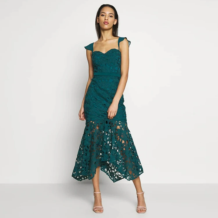 Lace Women Backless Zip Plain Slip Hot Wrap  Dresses