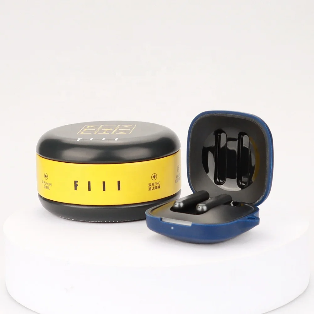 Newest Silicone 1:1 Size Full Protective Case for Fiil key Earbuds Bumper with Metal Keychain Hook air pods case