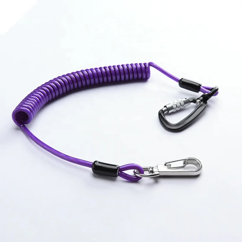 Retractable Wire Cable Coil Tool Lanyard With Zinc Alloy Hooks Buy Coil Tool Lanyard Retractable Wire Cable Lanyard With Zinc
