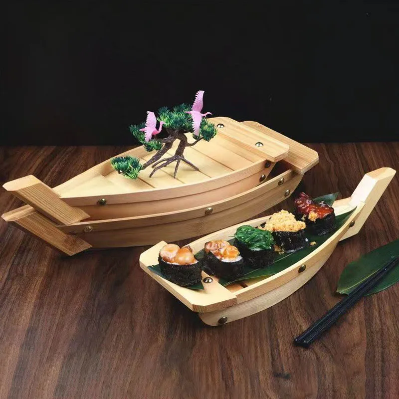Cheap large boat shape sushi boat serving tray for Sushi Restaurant or Home