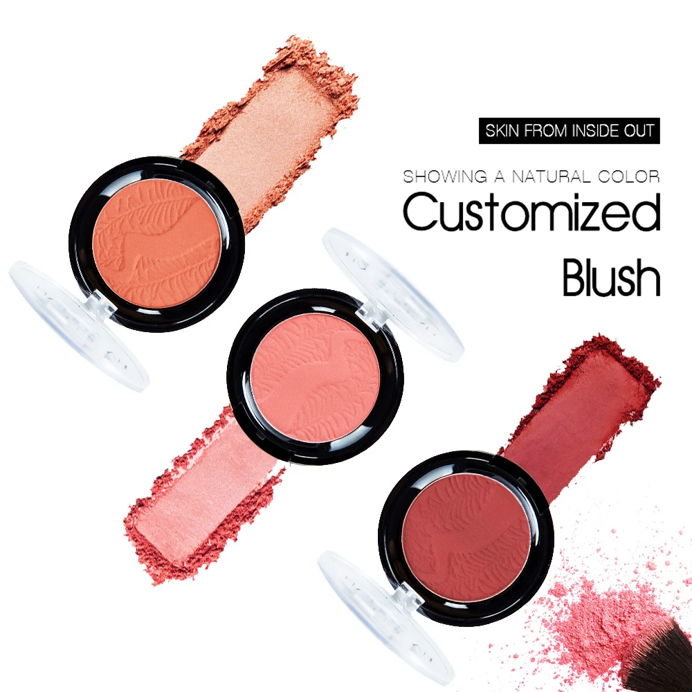 
High Quality 6 Colors Matte Blush Orange Color Face Makeup Toner Lasting Natural Brightening Complexion Custom Logo Cheek Blush 