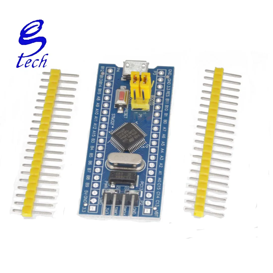 STM32F103C8T6 Hot Selling ARM STM32 Minimum System Development Board With yellow needle arrangement  STM32F103C8T6