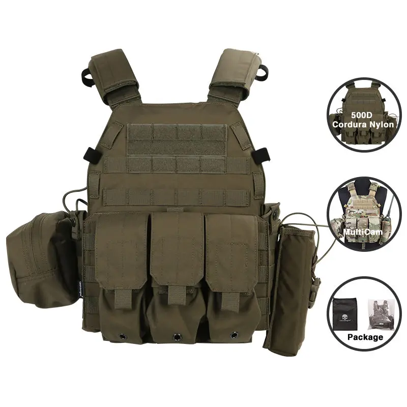 Oxford Fabric Plate Carrier Security Tactical Vest Game Quick Release Molle System Equipment Combat Vest