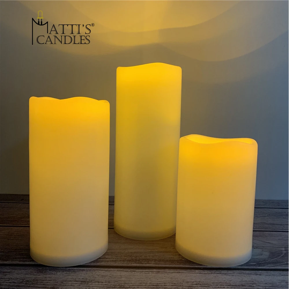 New product launch mobile wick led candle D10CM waterproof plastic LED candle