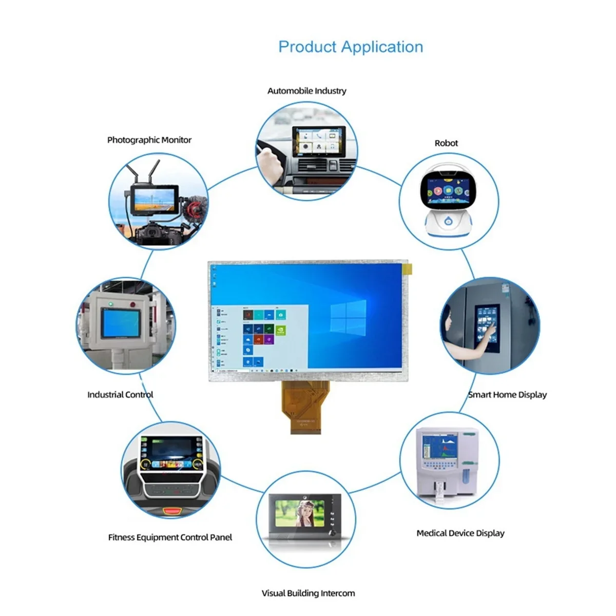 7 inch IPS display with high resolution high brightness LCD screen for diving room fishing accessories