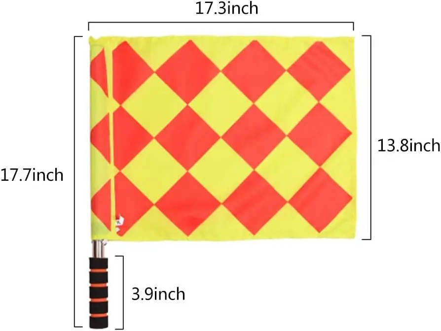 Wholesale Football Soccer Linesman Referee Flags,Metal Pole Foam Handle with Carrying Tote (Soccer Referee Flags)