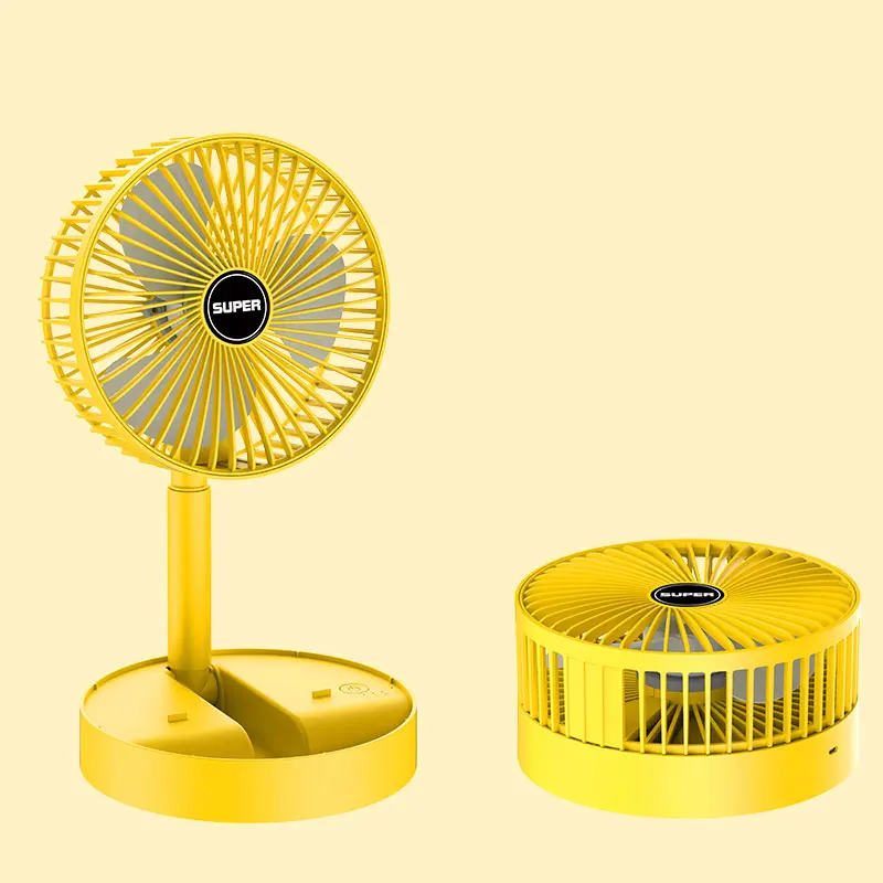Rechargeable Table Fan Portable Usb Handheld 12v Dc Stand Folding Pedestal Fan Foldable Standing Cooling Fan