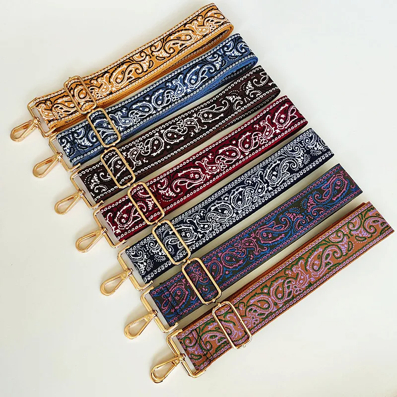 Vintage Handbag Strap Jacquard Woven Embroidered Purse Strap Replacement manufacturer