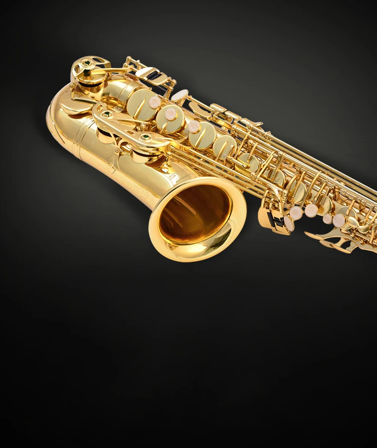 
Gold Lacquer Brass Alto Instrument Accessories Professional Eb China Sax Saxophone Alto 