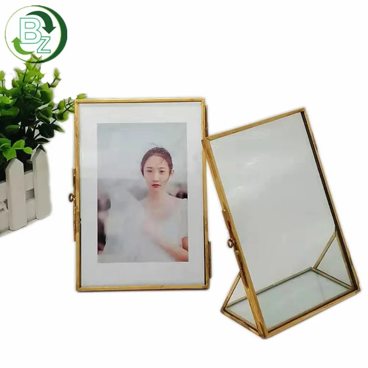 Хит продаж прозрачные зеркальные Фоторамки из стекла с цветами для свадьбы