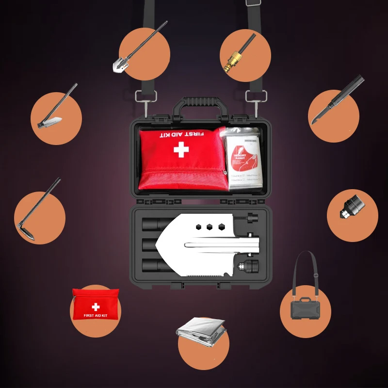 Firstents Emergency EDC Survival Tools SOS Earthquake Aid Equipment Fishing Hunting Camping Hiking Survival Gear Kit