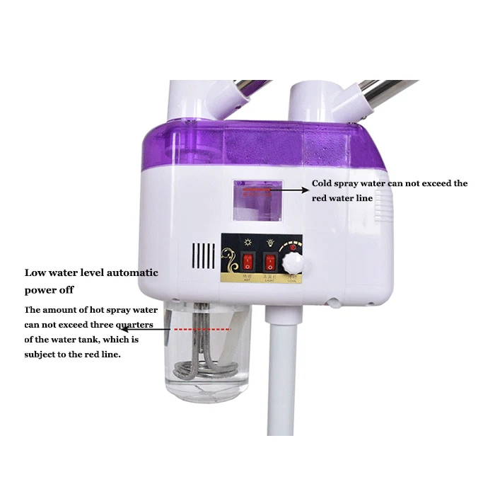 2 In 1 Hot And Cold Face Steamer For Salon Sauna Vapor Professional Vaporizer Facial Steamer 2 In 1 Hot Facial Steamer Cool
