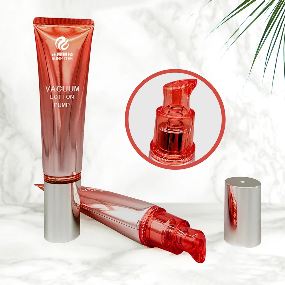 cosmetics 1oz vacuum Body Lotion Bioplastic Cosmetic Plastic Airless Pump squeeze Tubes