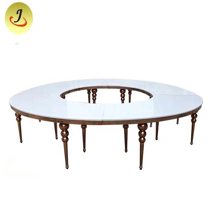 wholesale price modern stainless steel metal dining table