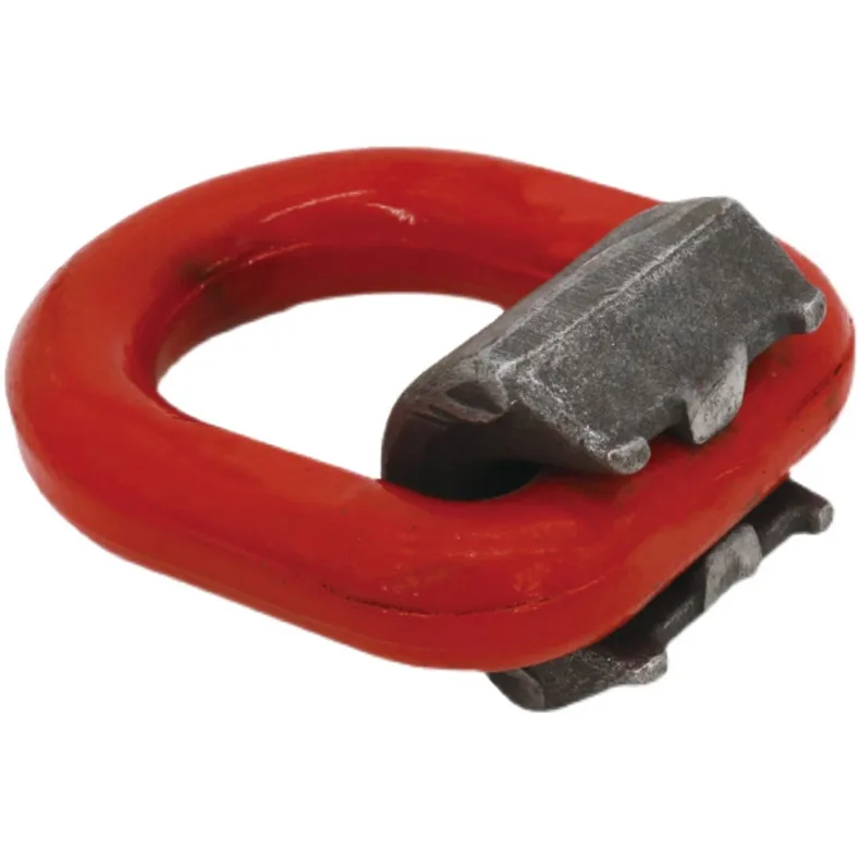 D-type welded lifting ring, high-strength D-type ring connection ring with spring for container cranes.container parts.